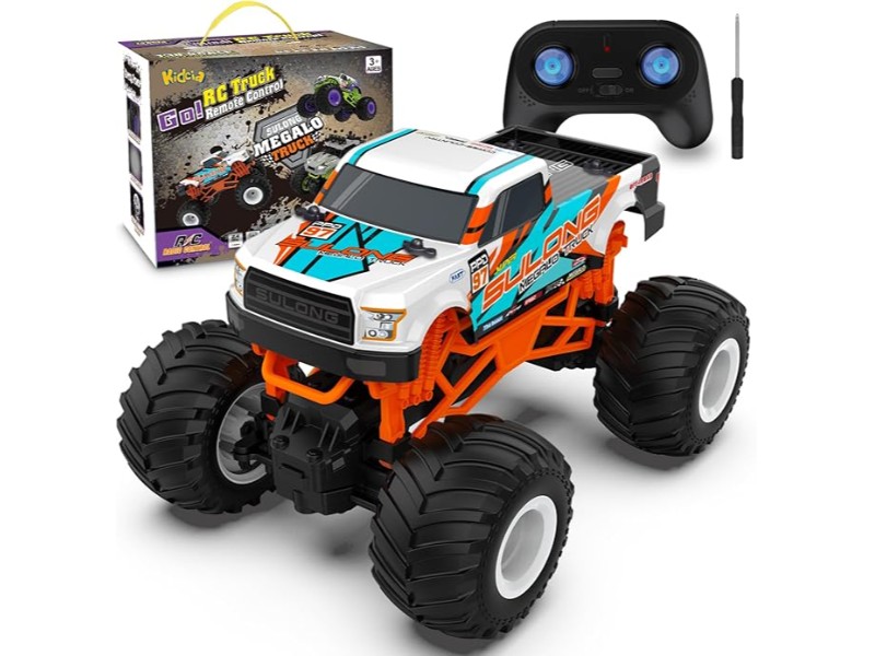 1 16 Scale RC Monster Truck   2 4GHz All Terrain Car for Kids 4 12  20 Km h Off Road RC Truck  Christmas or Birthday Gift   Remote Control Monster Truck