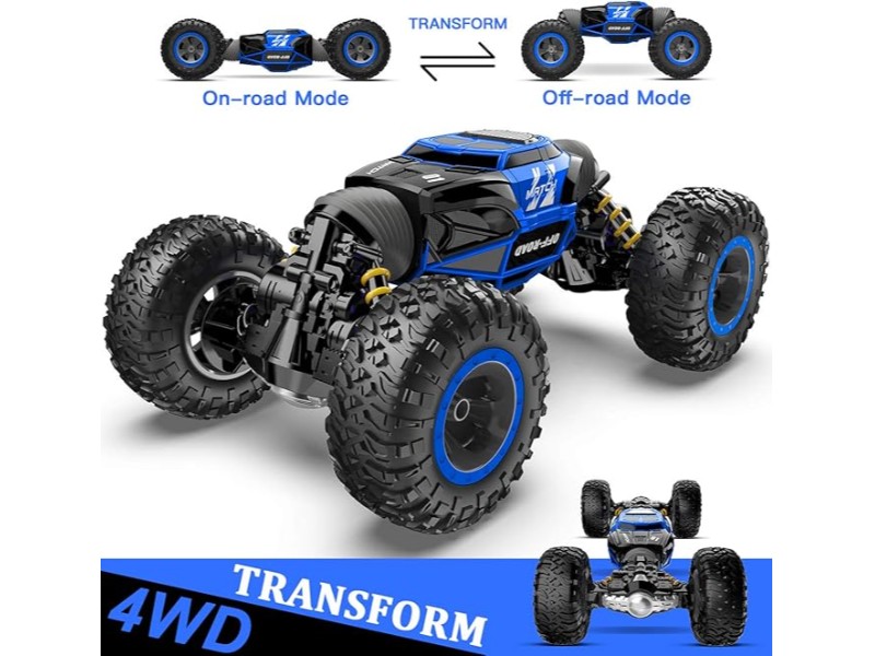 BEZGAR TD141 RC Cars   1 14 Scale Remote Control Car  4WD Transform 15 KMH All Terrains Crawler RC Stunt Car with Rechargeable Battery for Boys Kids