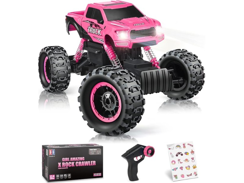 DOUBLE E Remote Control Car for Girls 1 12 Scale Monster Trucks Dual Motors Off Road RC Trucks  Girls Toys RC Crawler Vehicle Truck Toy  Birthday Xmas Gift Ideas  Pink