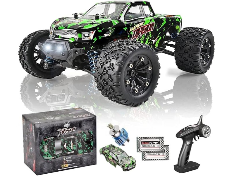 TENSSENX 1:18 Scale All Terrain RC Cars, 40KM/H High Speed 4WD Remote Control Car with 2 Rechargeable Batteries, 4X4 Off Road Monster Truck, 2.4GHz Electric Vehicle Toys Gifts for Kids and Adults